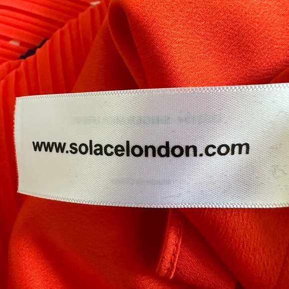 Solace London Singer Pleated Printed Crepe Dress size 8 - Picture 16 of 16